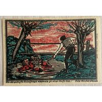 Нотгельд 50 пфеннигов 1921 год. Кнайтлинген. Веймарская республика.