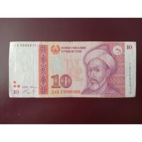 Таджикистан 10 сомони 1999
