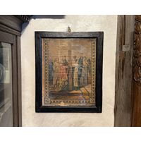 Старинная литография Воздвижения Животворящего Креста Господня 1900 год