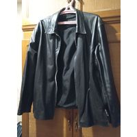 Куртка черная кожаная Trek&Travel, Германия, 3XL
