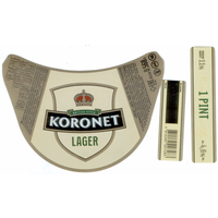 Этикетка пива KORONET Lager Лидский ПЗ Т846