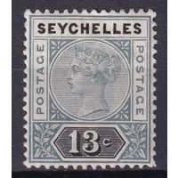 55.BrKSe. Великобритания. Колонии. Сейшельские острова. Виктория. Стандарт. 13C. 1890 г. Mi.#5 II.