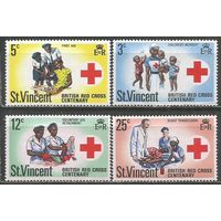 Сент-Винсент. 100 лет Красному Кресту. 1970г. Mi#278-81. Серия.