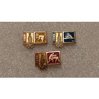 Лот значков Олимпийские игры Москва 1980,200 лотов с 1 рубля!!!