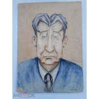 Шарж, актёр А.И.Лариков, 1946 г., худ.А.М.Белкова.