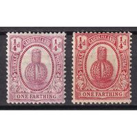82.BrK. Великобритания. Колонии. Теркс и Кайкос. Кактус. Стандарт. 1910/11 гг. Mi.##56/57.