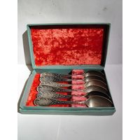 Набор чайных ложек в родной коробке. Мельхиор.Кольчугино.