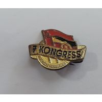 Значок "7 kongres" ГДР. Тяжёлый.