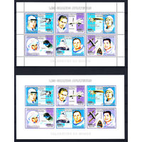 История авиации и космонавтики. Конго. 2006. 1 малый лист с/з, 1 малый лист б/з, 6 блоков с/з, 6 блоков б/з.5 сканов.  Lollini N 10316 CON (302 d).