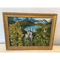 Картина холст масло замок Нойшванштайн в Баварии