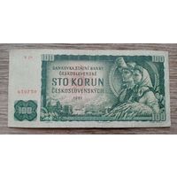 Werty71 Чехословакия 100 крон 1961 банкнота