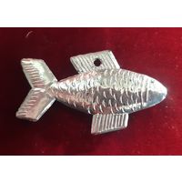 Ёлочная игрушка Рыбка, пластик. СССР
