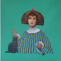 "ДР кота Вальдемара"  масло, холст Захаревич Олег