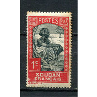 Французские колонии - Судан - 1931 - Женщина 1С - (пятна на клее и помятости) - [Mi.60] - 1 марка. MLH.  (Лот 84Gv)-T4P17