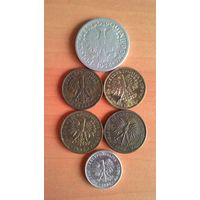 2 злотых 1958, 1977, 1982, 1985, 1988, 1989. Сборный лот, 6 монет.