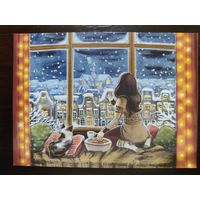 Открытка зима