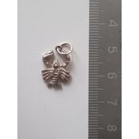 Кулон знак зодиака Рак вес - 1г