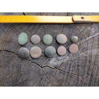 Пуговицы 10 штук. Старые. С надписями (5) Находка