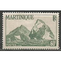 Мартиника. Прибрежные скалы. 1947г. Mi#242.