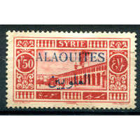 Французские Алавиты, территория Сирии - 1925/30г. - ландшафты, архитектура, 1,5 Pia - 1 марка - чистая, без клея [Mi 32]. #4-W1-105-A-1
