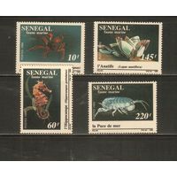 Сенегал-1989(Мих.1041-1044) , **  ,  Морская фауна, Крабы(полная серия)