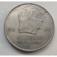 Германия - ГДР 20 марок, 1972 Фридрих фон Шиллер 1-6-3