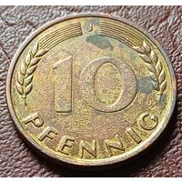 Германия 10 пфеннигов, 1950    J     ( 1-5-2 )