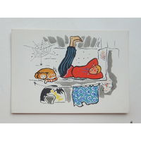 Лось  Якубеня сказка 1962  открытка БССР   10х15 см