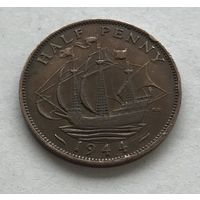 Великобритания пол-пенни 1944 Георг VI