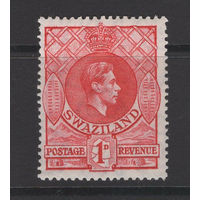 1938 Свазиленд ** George VI, марка из серии (SG 29a), Британские колонии