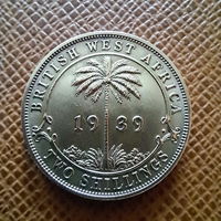 Британская Западная Африка 2 шиллинга 1939 год