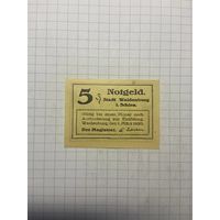 5 пфенингов (нотгельды) г. Германия.-1412