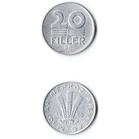 20 филлеров Венгрия 1980 года