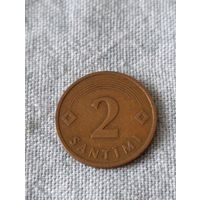 Латвия. 2 сантима 1992 года. (4)