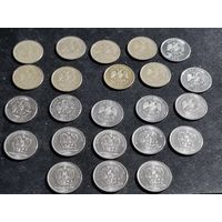 Россия 1 рубль 23 шт 1997 1998 1999 2005-2015 2017-2024 ММД