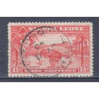 [2006] Британские колонии. Сьерра Леоне 1938. Георг VI.Уборка риса.1,5d,красная. Гашеная марка.