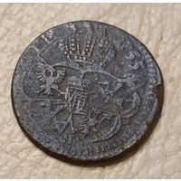 1 грош 1755 года Коронный. Знак H (Польша, Август III)