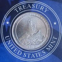 США 25 центов 2012г. (Р). Национальный парк Гавайские вулканы.