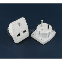 Переходник Квадрат, 10А 250В, белый REXANT