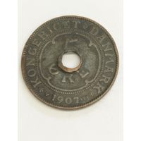 Дания 5 оре 1907