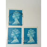 Великобритания 1971 Профиль королевы Елизаветы II, созданный на основе скульптуры Арнольда Машина