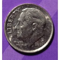 10 центов 2021 г  США