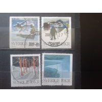 Швеция 2006 Рождество, зимняя живопись Полная серия Михель-8,8 евро гаш