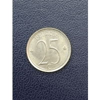 Бельгия 25 сантимов 1974г.