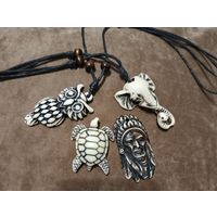 Кулоны - подвески большие акрил (под кость)