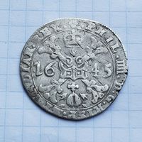 Орт 1645 г. Четверть таллера