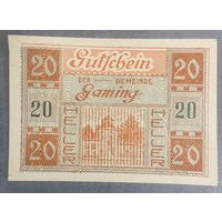 Нотгельд Австрия Гейминг, 20 геллеров 1920 год