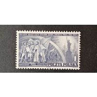 Польша 1938 Марка 150 лет конституции США (чистая*, след от наклейки) Mi.326 Костюшко Вашингтон