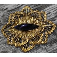 Брошь с камнем. Видная. Европа времен СССР.