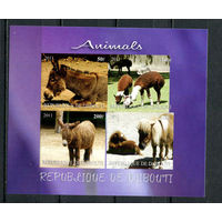 Джибути - 2011 - Фауна - 1 блок. MNH.  (Лот 34Jp)-T4P6